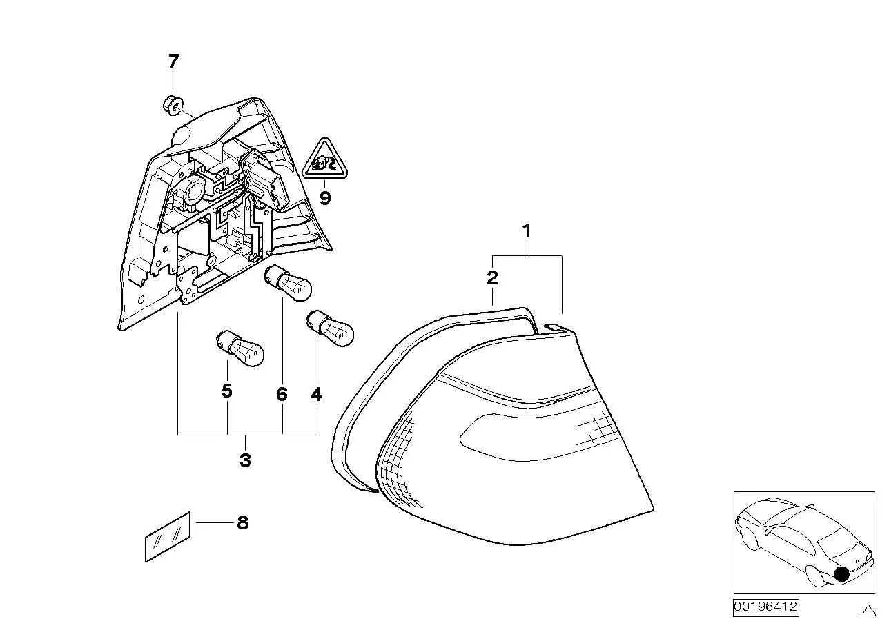 BMW Lampenträger links E46 63216928383