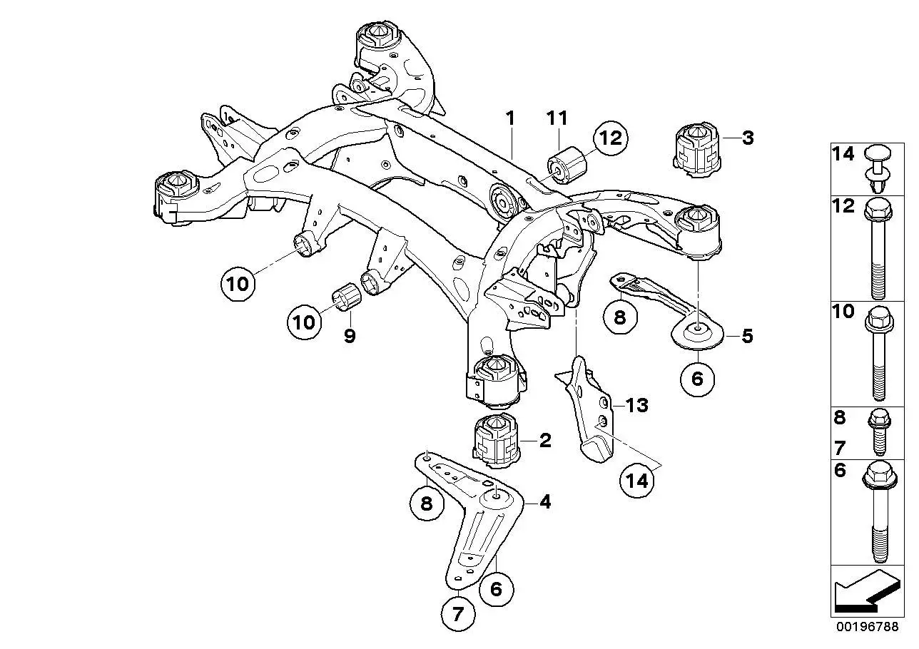 BMW Gummilager E70 E71 F85 F86 33316791393 - Bildposition 03