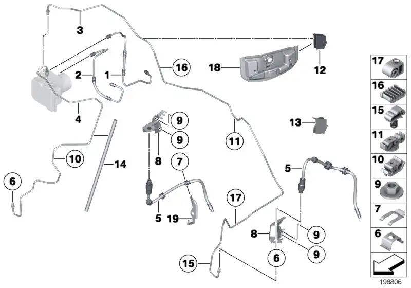 BMW Rohrleitung E84 34326853565