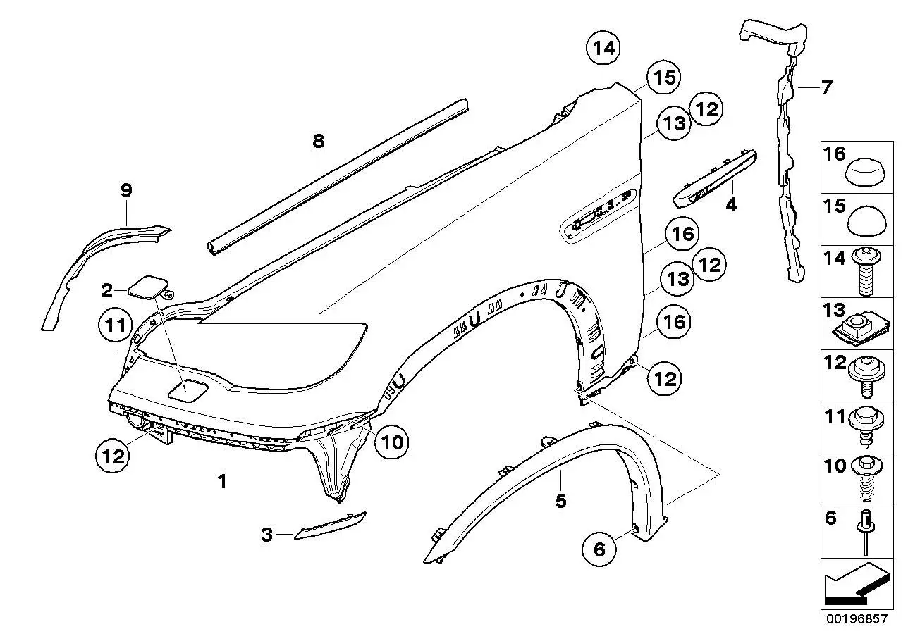 BMW Abdeckung grundiert rechts E70 E71 E72 51657052428 - X5 E70,
