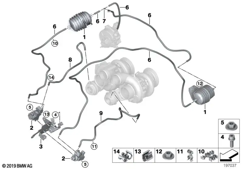 BMW Unterdruckschlauch Rot E70 E71 11657846163 - Bildposition 08