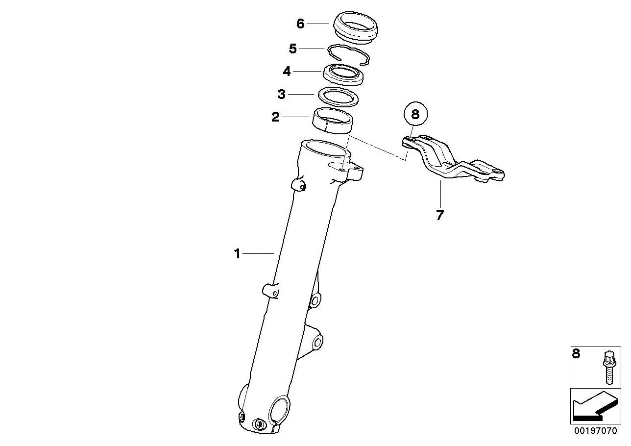 BMW Gleitrohr rechts 31428523260 - Bildposition 01