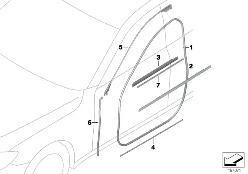 BMW Schachtabdeckung aussen Tür vorn rechts F01 F02 F04 513371780