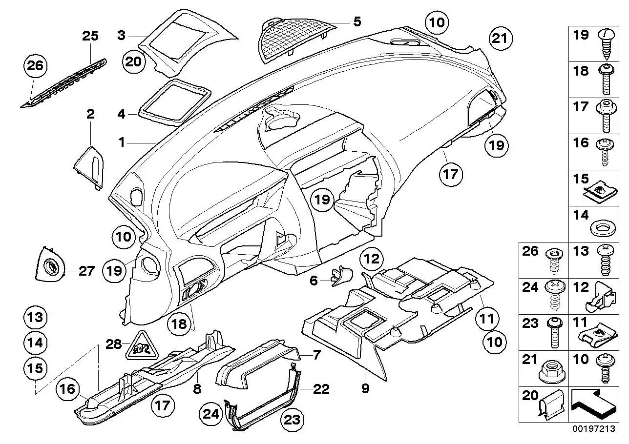 BMW Funktionsträger Instrumententafel E63 E64 51457009284
