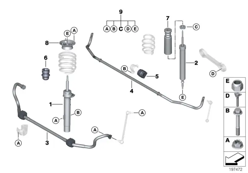 BMW Haltebügel Stabilisator E81 E82 E84 E87 E88 E89 E90 E91 E92 E