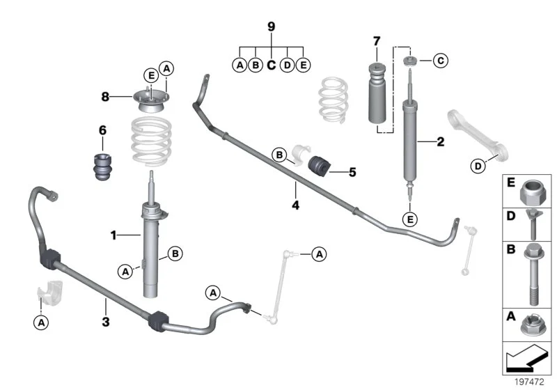 BMW Zusatzdämpfer vorn E81 E82 E87 E90 E91 E92 E93 R60 R61 31336767333