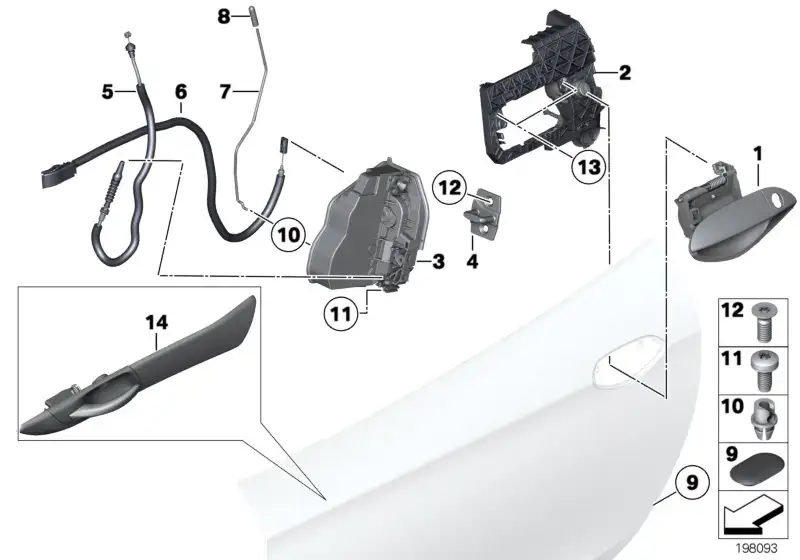 BMW Bowdenzug Türaussengriff E89 51217298281 - Bildposition 05