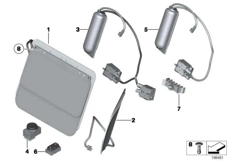 BMW Lordosenkissen F25 F26 52107404139 - Bildposition 01