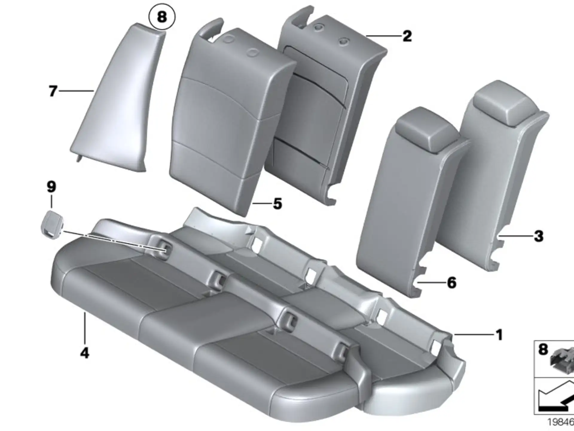 BMW Blende Isofix E81 E82 E84 E87 E90 E91 F20 52207118674