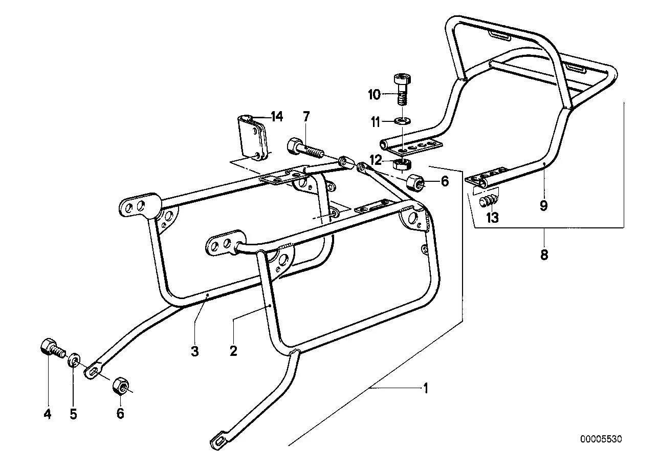 BMW Gepäckträger R50 R60 R75 R90 R45 R45T R65 R65T 46541239480
