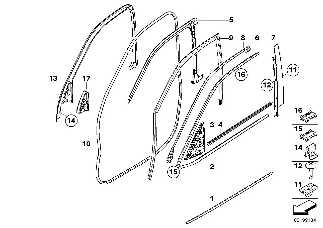 BMW Türdichtung vorne E70 51767220381 - X5 E70