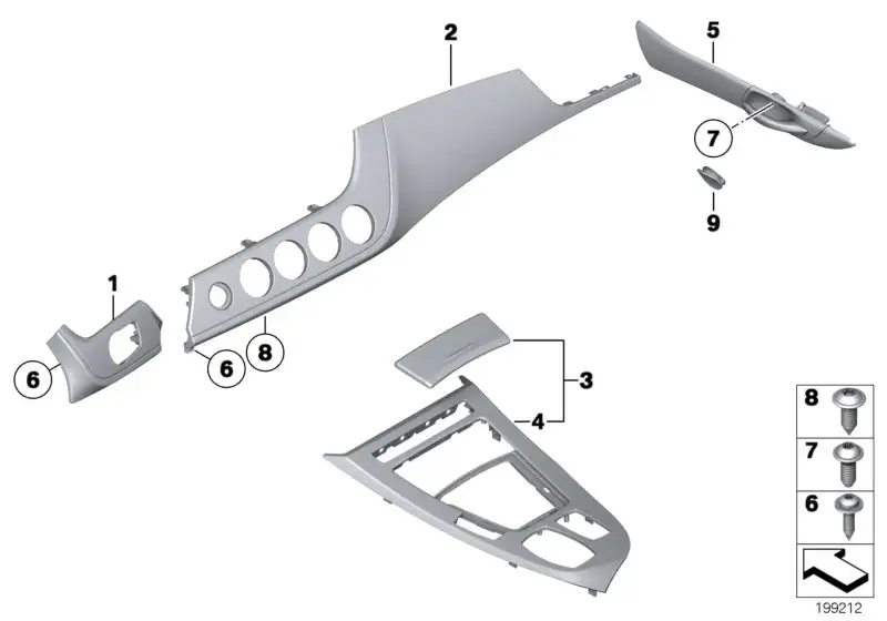 BMW Türöffner Fineline anthrazit rechts E89 51419167028