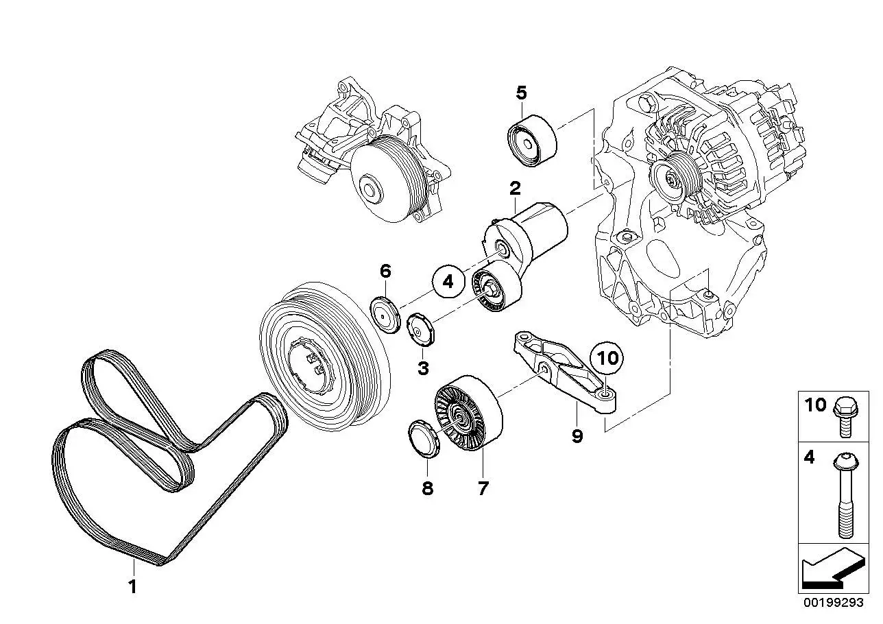 BMW Umlenkrolle E60 E61 E70 E71 E81 E82 E83 E84 E87 E88 E90 E91 E