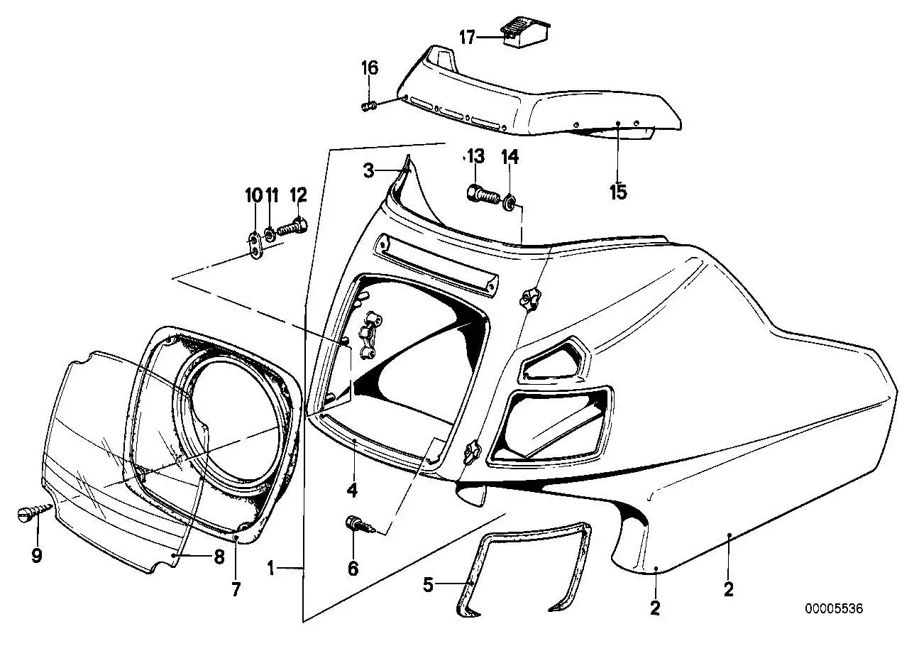 BMW Formglas R45T R65T 46631239110