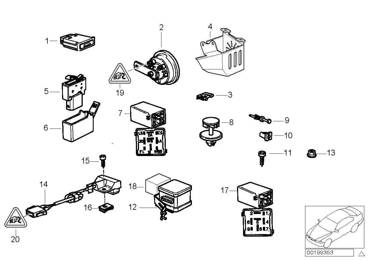 BMW Spreizniet E36 65758357500