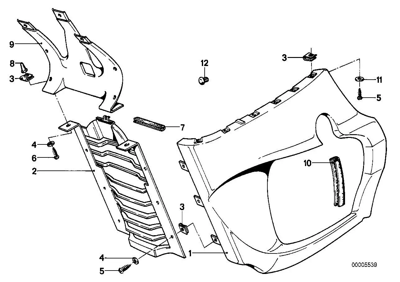 BMW Motorverkleidung grundiert links R45T R65T 46630025401