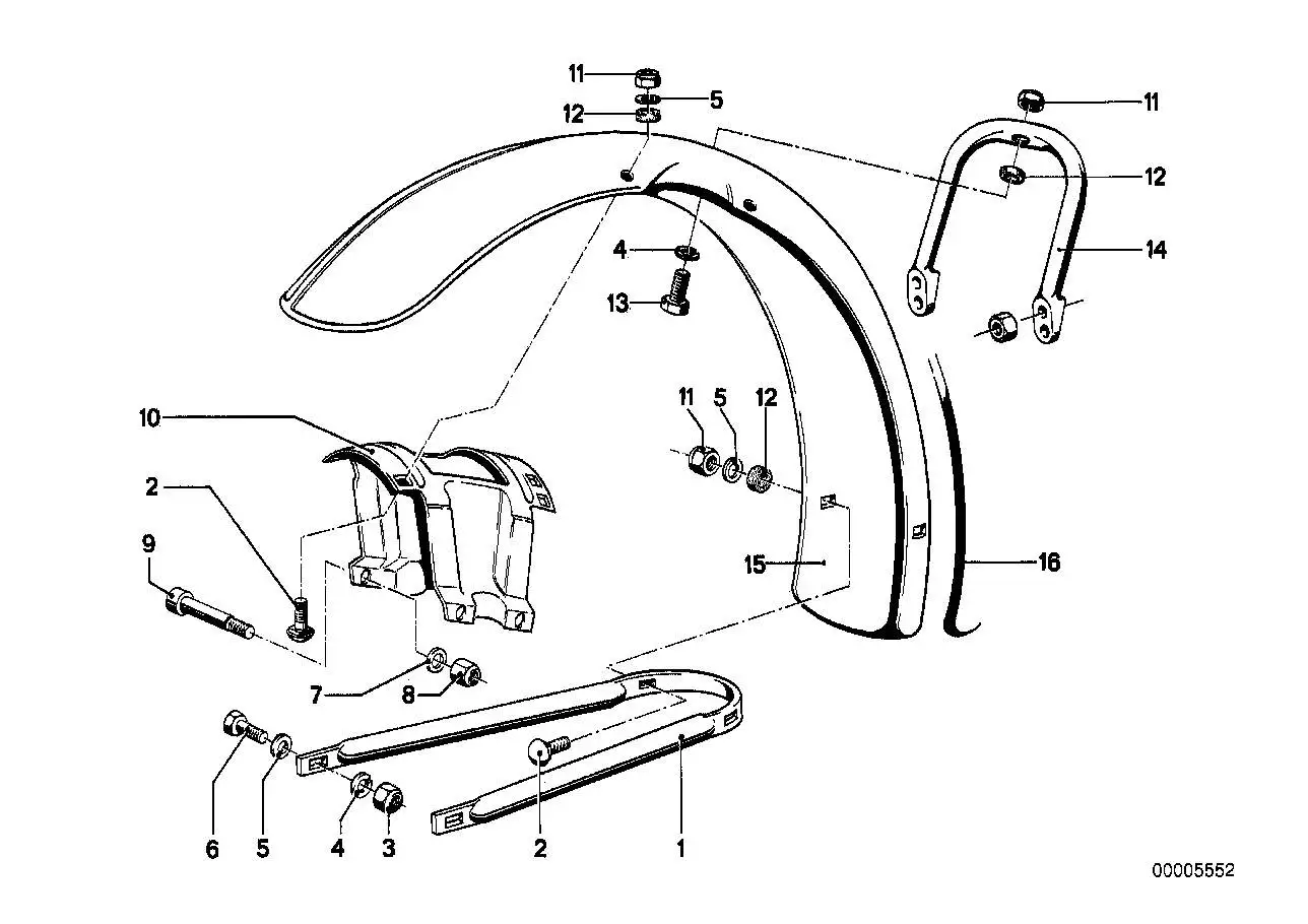 BMW Kotflügel grundiert vorne R50 R60 R75 R90 46611234935