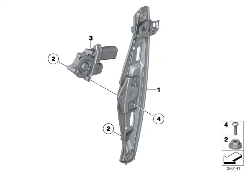 BMW Fensterheber elektrisch hinten links E84 51352990387
