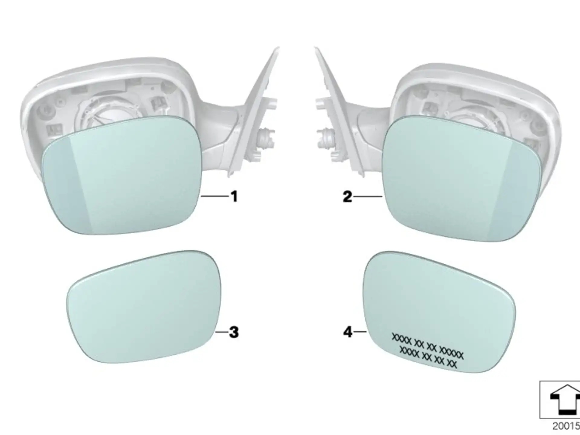 BMW Spiegelglas Weitwinkel rechts E84 F25 51162991660