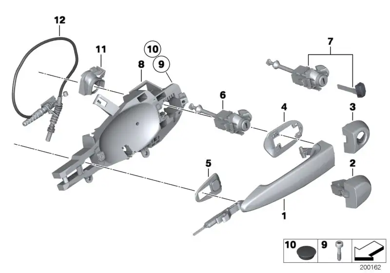 BMW Griffbügel grundiert links E84 51212992985 - X1 E84