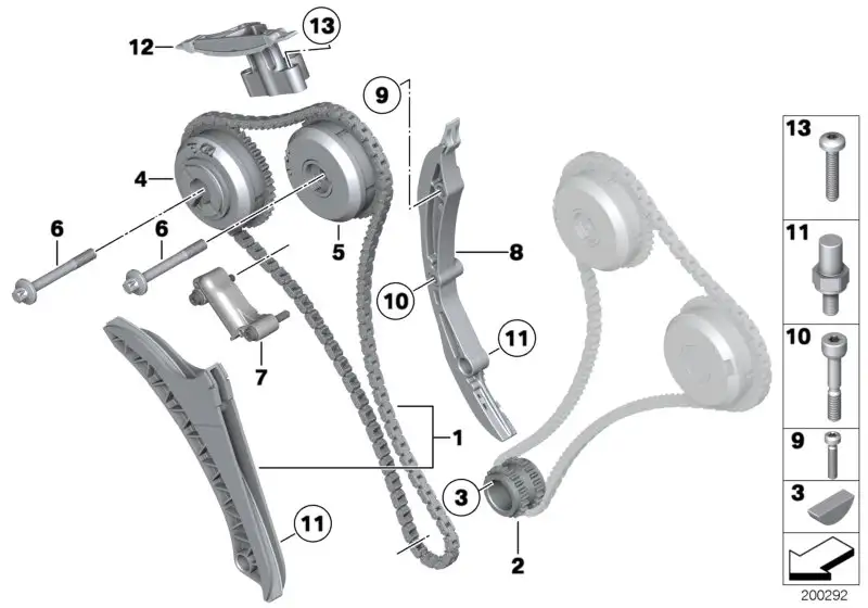 BMW Führungsschiene F01 F02 G12 11317574338