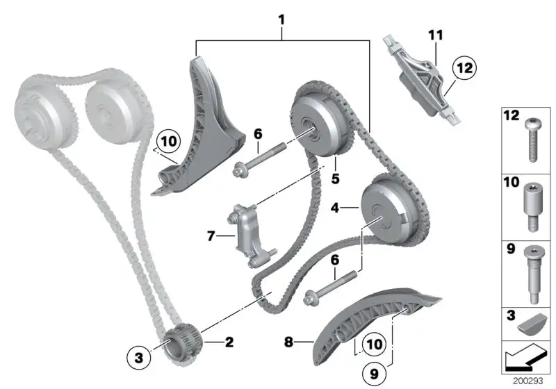 BMW Führungsschiene F01 F02 G12 11317574334