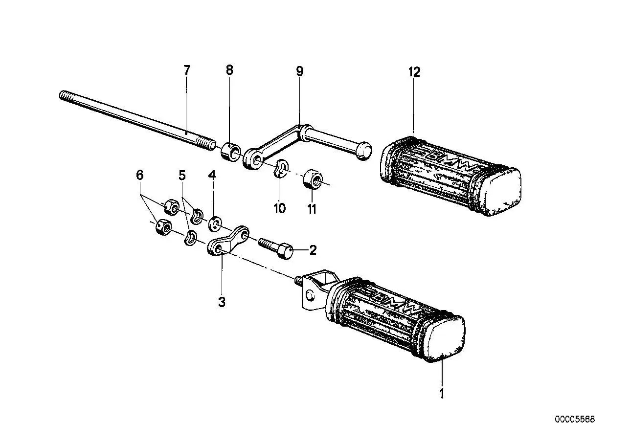 BMW Fussraste links 46519034125 - Bildposition 09