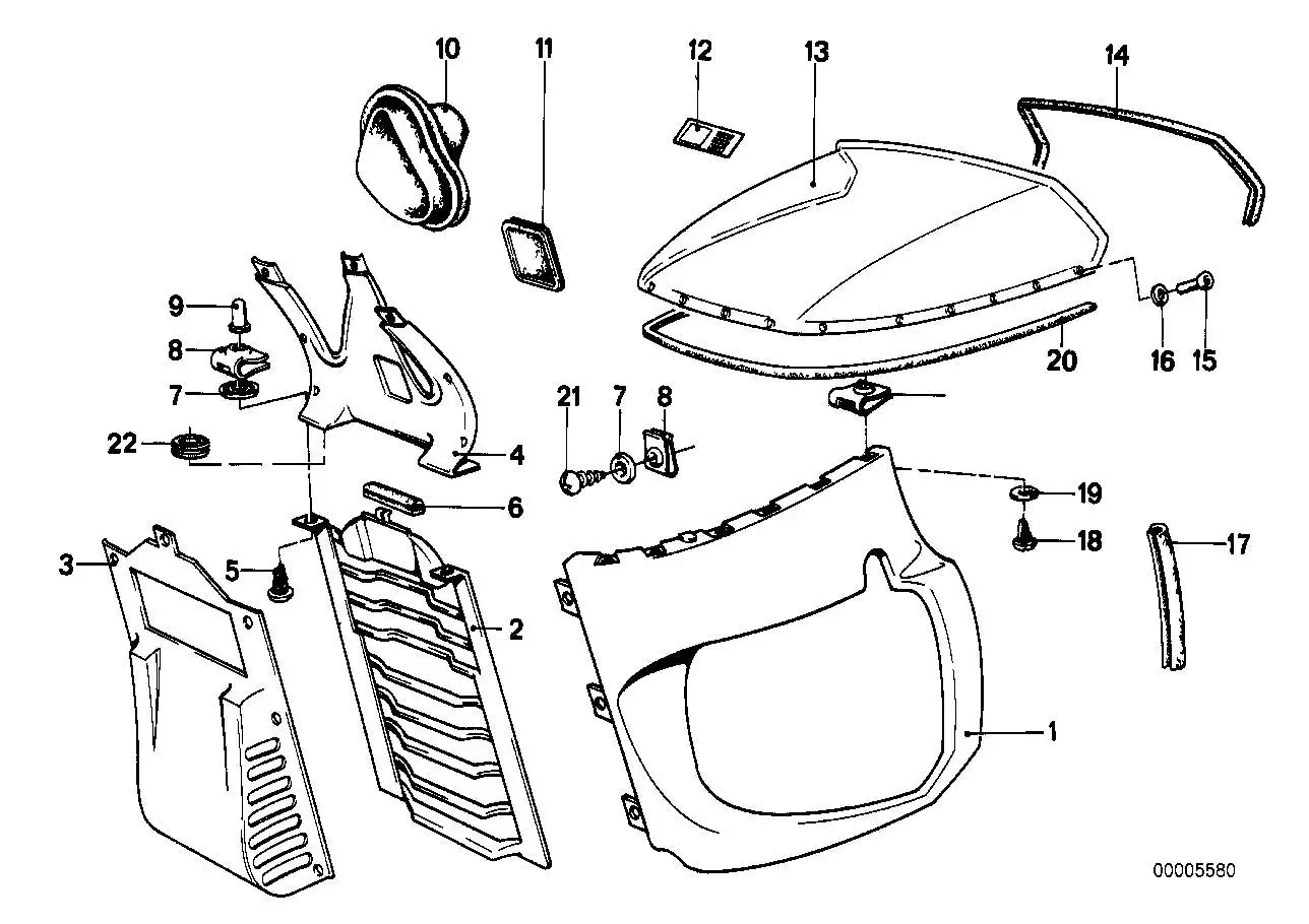 BMW Linsenblechschraube R45 R45T R65 R65T E23 E24 07119907946 - B