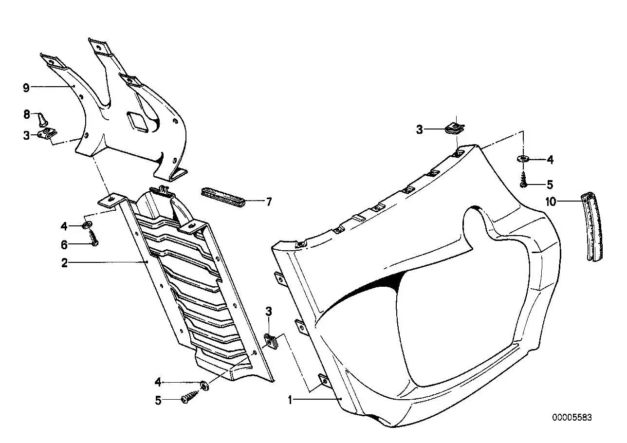 BMW Blende Unterteil grundiert 46630025400