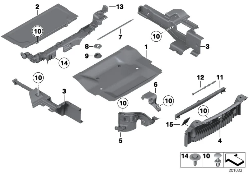 BMW Spannband Einlegeplatte hinten E89 51477239944