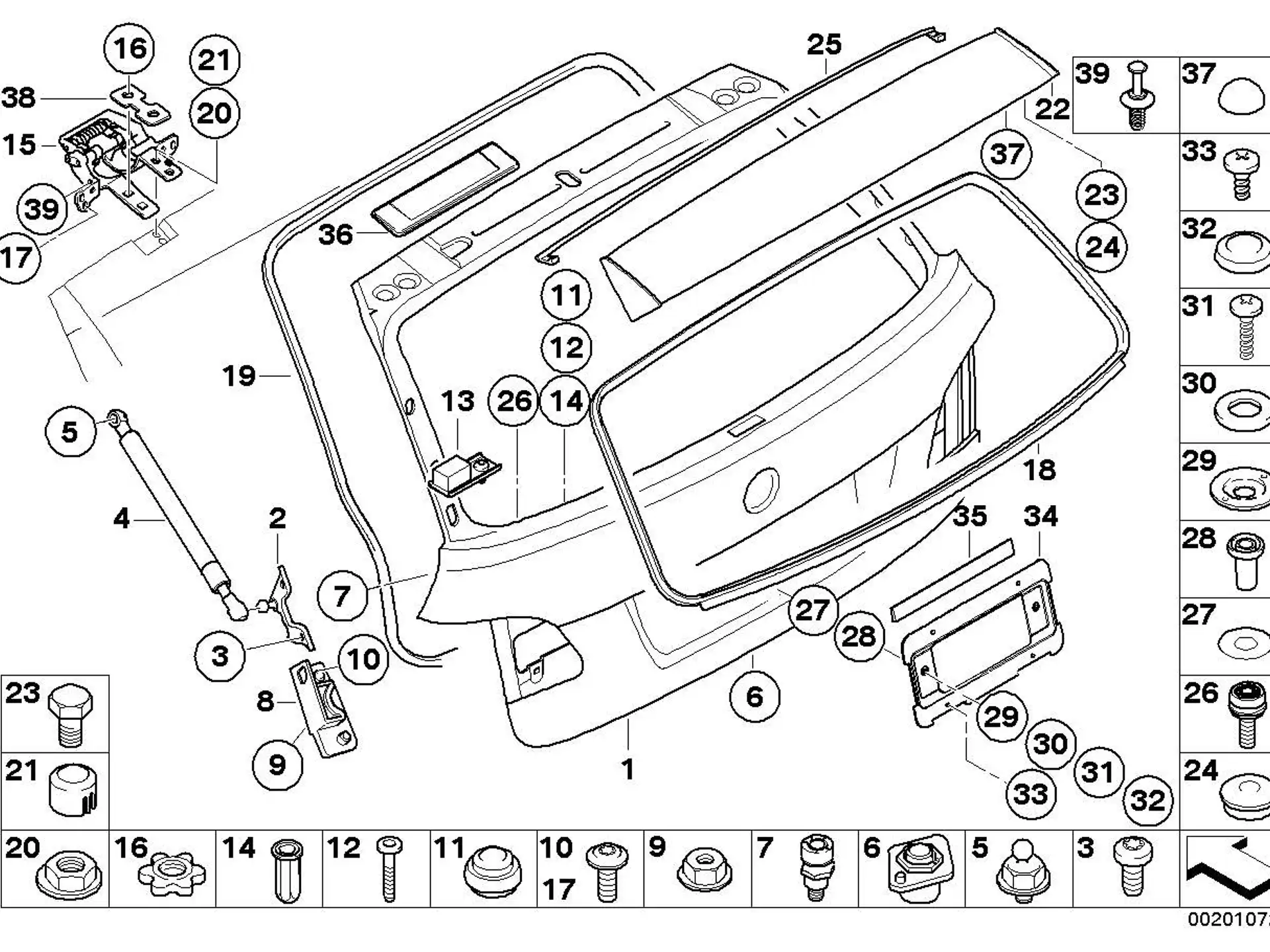 BMW Spreizniet E61 61116945528
