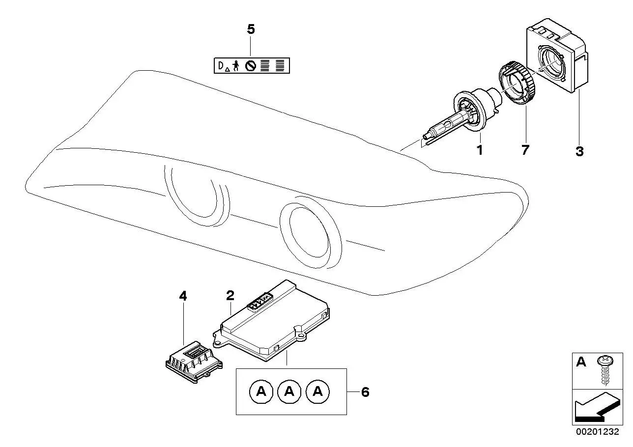 BMW Zündteil Xenon-Licht E46 E63 E64 E83 R50 R52 R53 63126919886