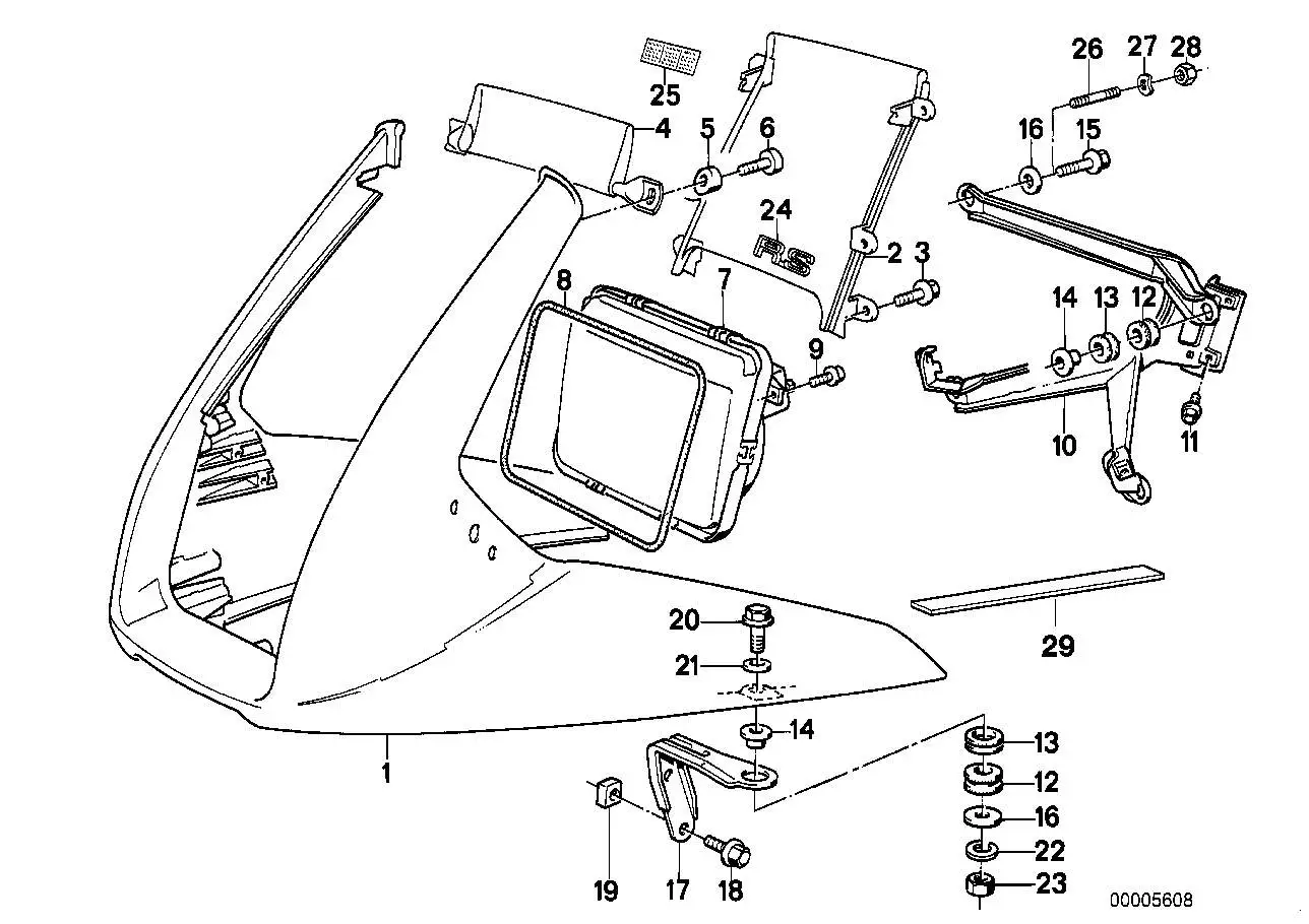 BMW Windabweiser Schwarz 46631455938