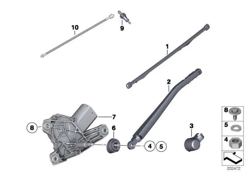 BMW Wischermotor Heckscheibe E84 67632990856 - X1 E84