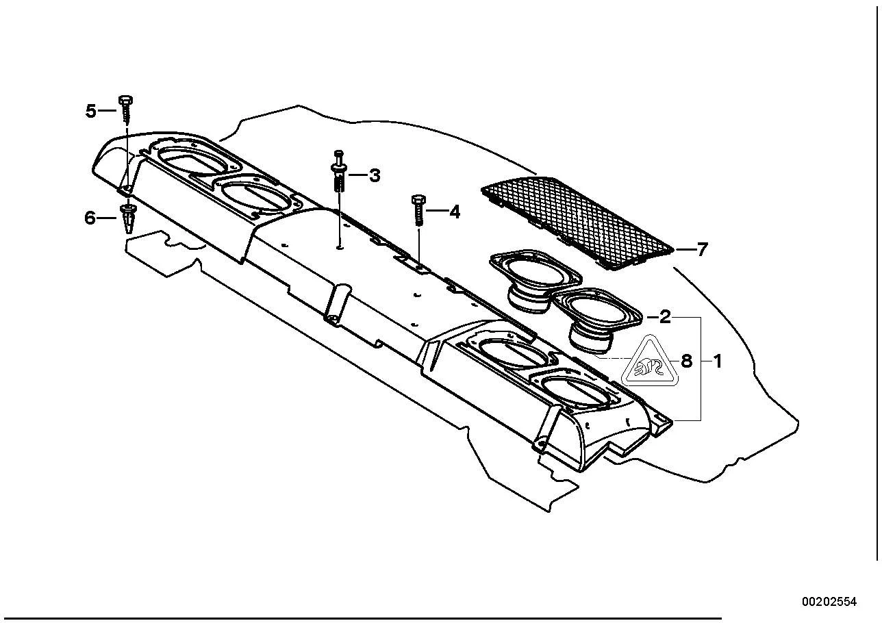 BMW Subwoofer Top-Hifi-System E38 65138352453