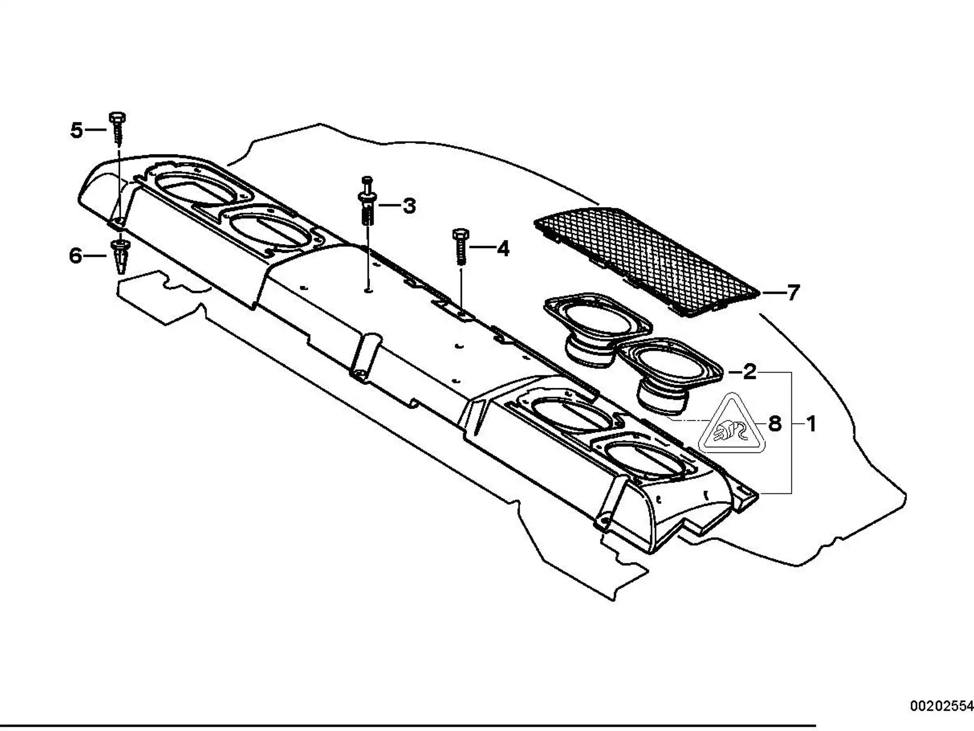 BMW Subwoofer Top-Hifi-System E38 65138352453