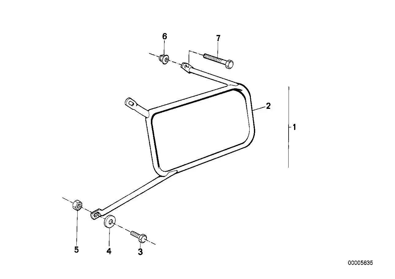 BMW Kofferhalter rechts 46542300484 - 2478, 2472 /