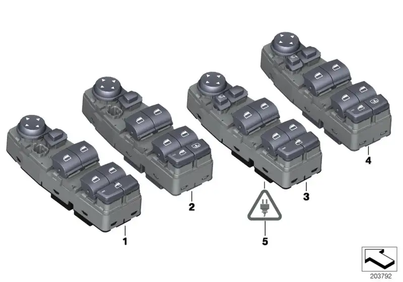 BMW Bedieneinheit Schaltzentrum Tür F06 F07 F10 F11 F25 613192419