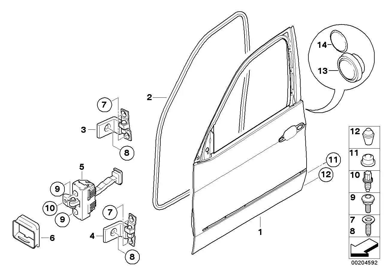 BMW Türdichtung vorne E71 E72 51767221840