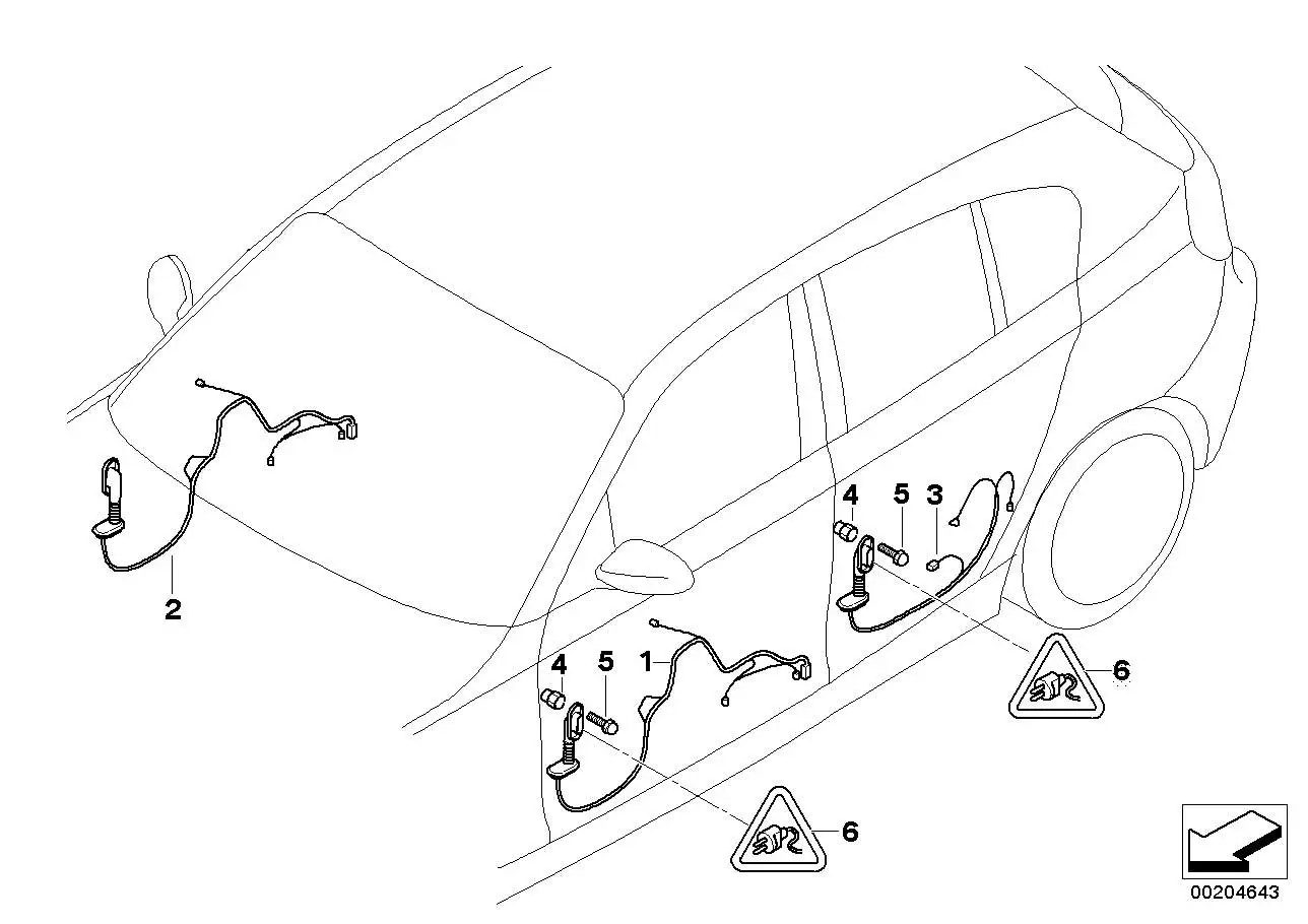 BMW Kabelsatz Fahrerseite E84 F48 61129384571 - Bildposition 01