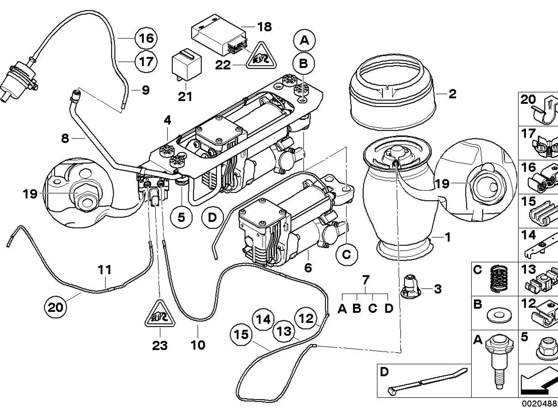 BMW Haltezapfen Luftfeder E61 37106762729