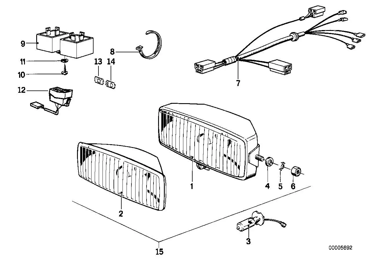BMW Kabelsatz Zusatzscheinwerfer 61121243719 - 2474, 2478, 2477,