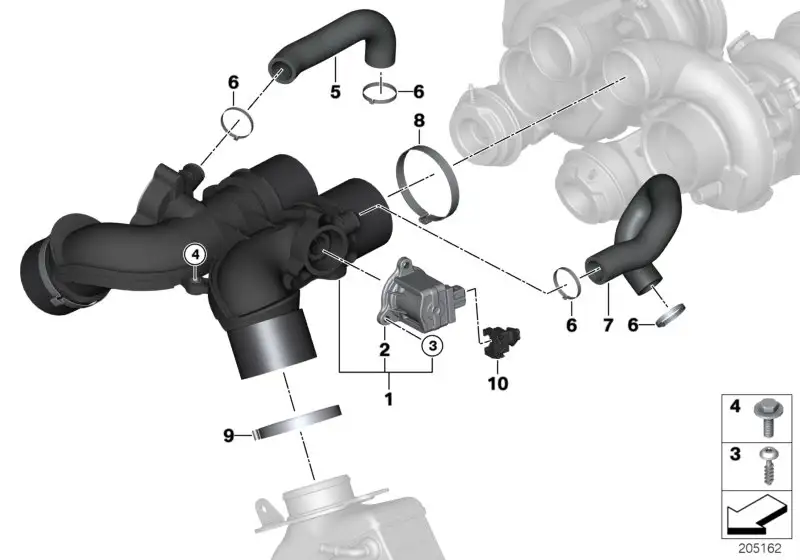 BMW Schlauchschelle E70 E71 13717594396 - Bildposition 09