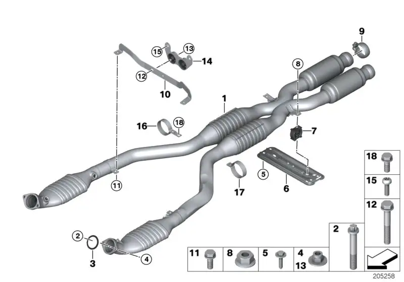 BMW Rohrschelle links 18307841714 - Bildposition 17