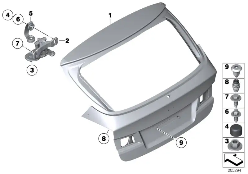 BMW Heckklappe E84 41002993152