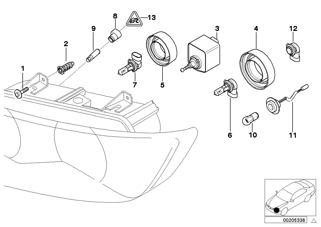 BMW Adapter Glühlampe 63128401662