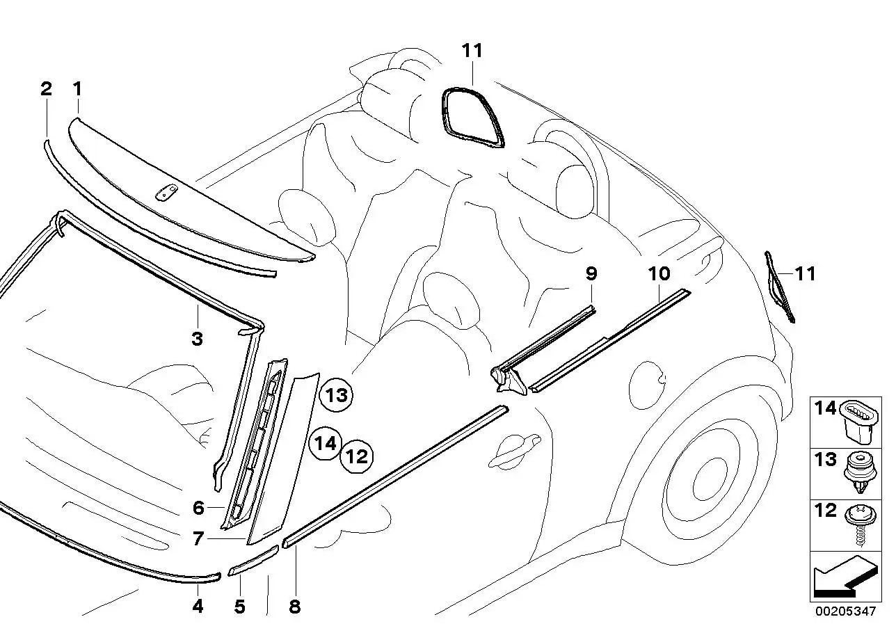 BMW Blende Heckleuchte links 51132752243 - Bildposition 11