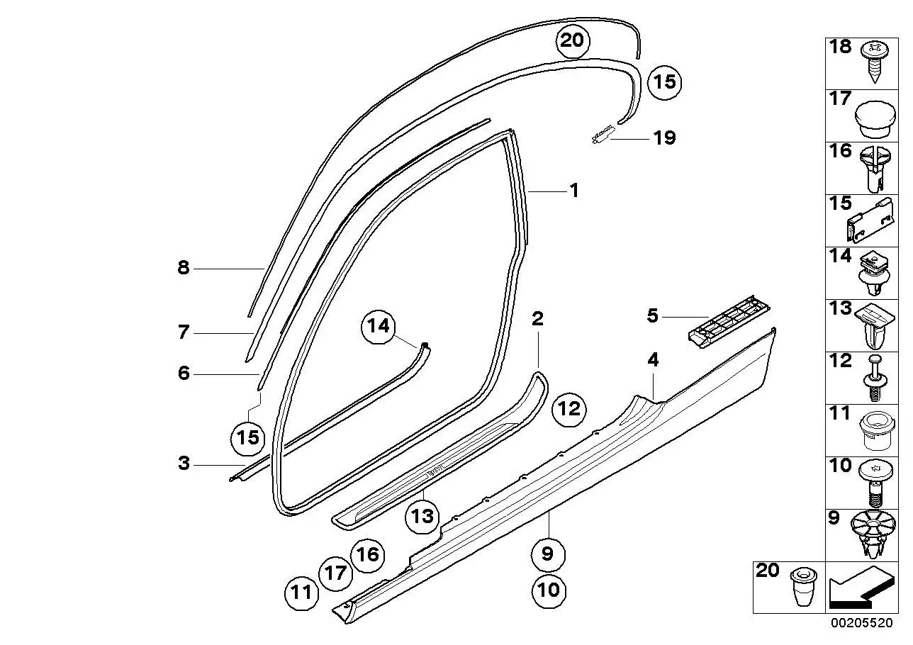 BMW Blende Einstieg links E92 E93 51478046475