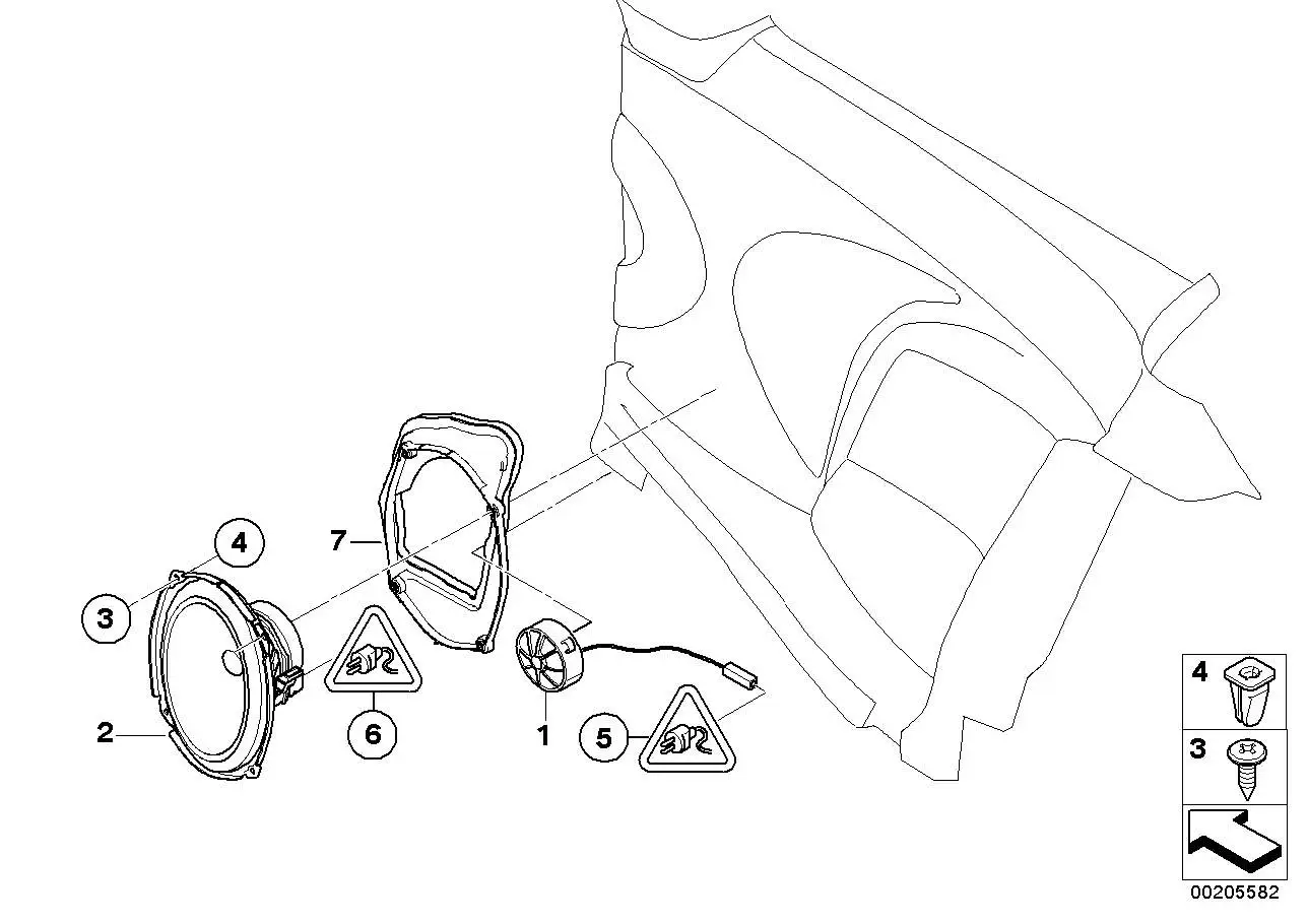 BMW Tieftonlautsprecher Harman Kardon R57 65139194843 - Bildposit