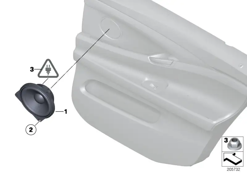 BMW Mitteltonlautsprecher Stereo E89 F07 65139133409 - 5er F07 Gr